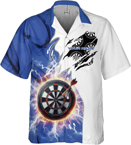 Personalized Name Darts 3D Hawaiian Shirt Unisex S-5XL Gift for Darts Player Dart Shirts for Men Custom Darts Shirts for Men