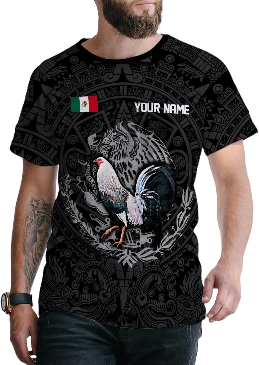 Suseaz Personalized Rooster Shirt Men Women, Men Funny Chicken 3D Printed Vintage Crew Neck Short Sleeve Shirts
