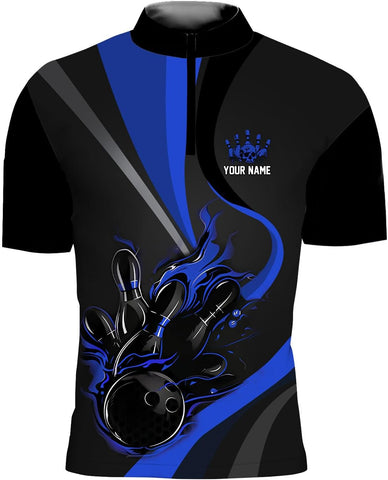 Rivelus Personalized Bowling Jersey 3D, Bowling Shirts for Team, Bowling Shirt Unisex for Men Women, Bowling Polo Shirts