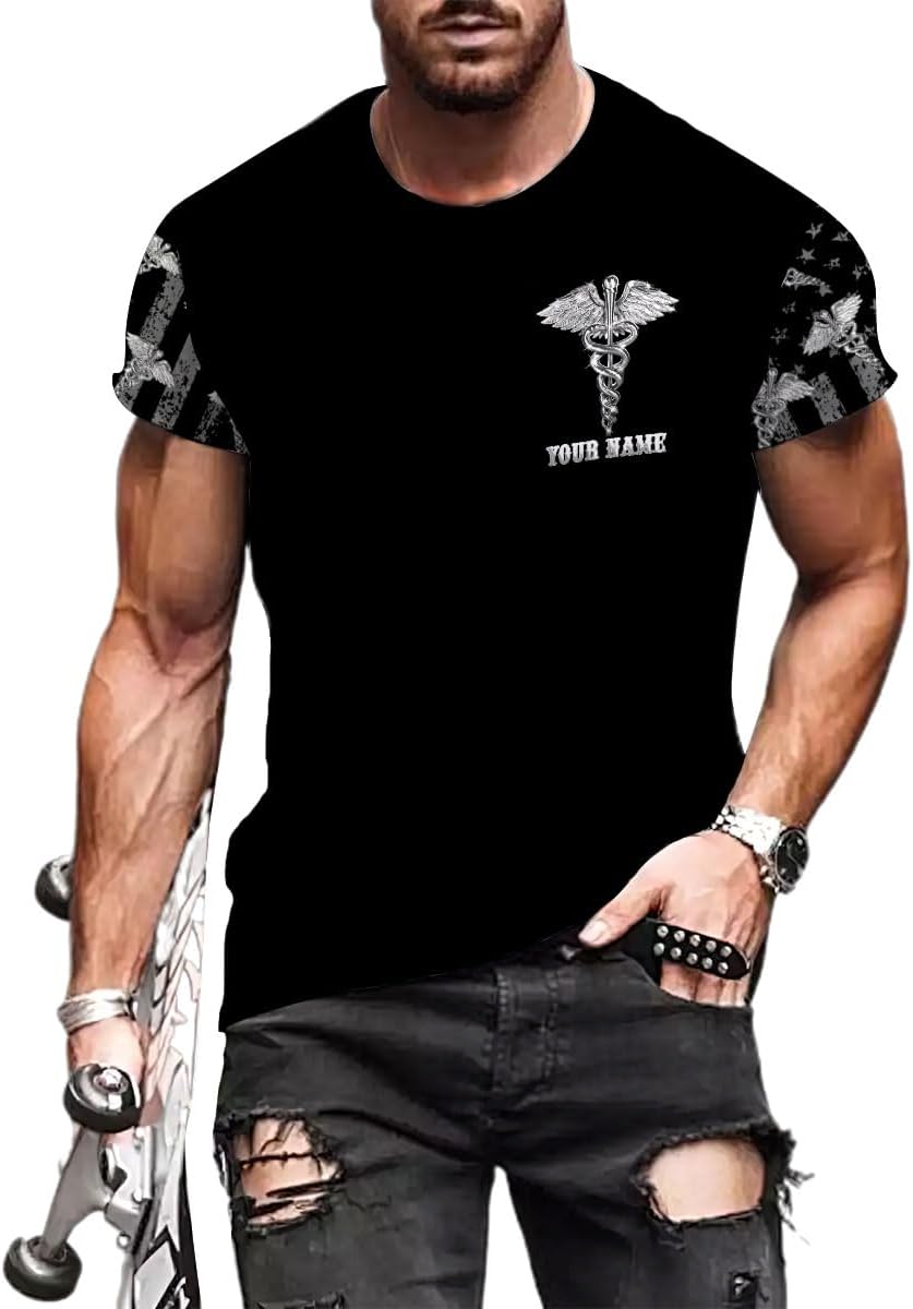 MoonArt Personalized Name Nurse Shirt Nurse Gifts Nurse Graduation Gift Funny Nurse T-Shirt Gift, Nursing Emergency Shirts