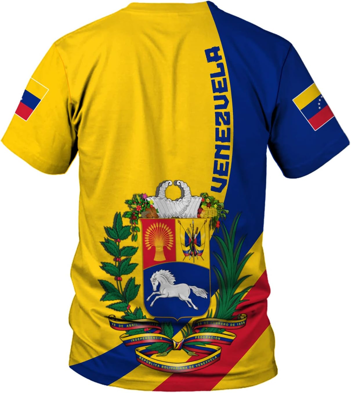 Royal Fight Personalized Coat of Arms Shirt with Venezuela Flag - Pride Shirts for Men & Women