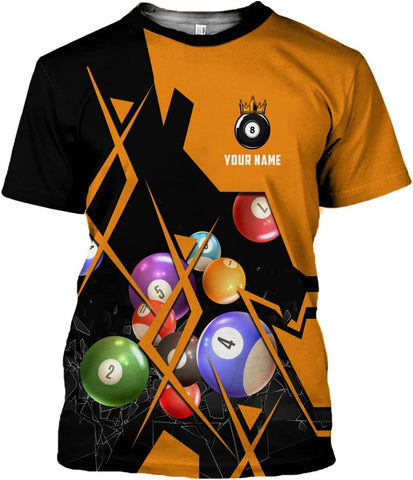 Parvii Personalized Billiards Shirt for Men, 8 Ball Pool Shirt, Billiards Gift