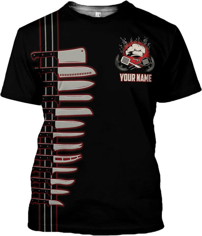 Custom Chef Shirt Chef Shirts for Men Gifts for Master Chef Lovers Custom Chef T Shirts for Men Funny 3D Chef Shirts for Men