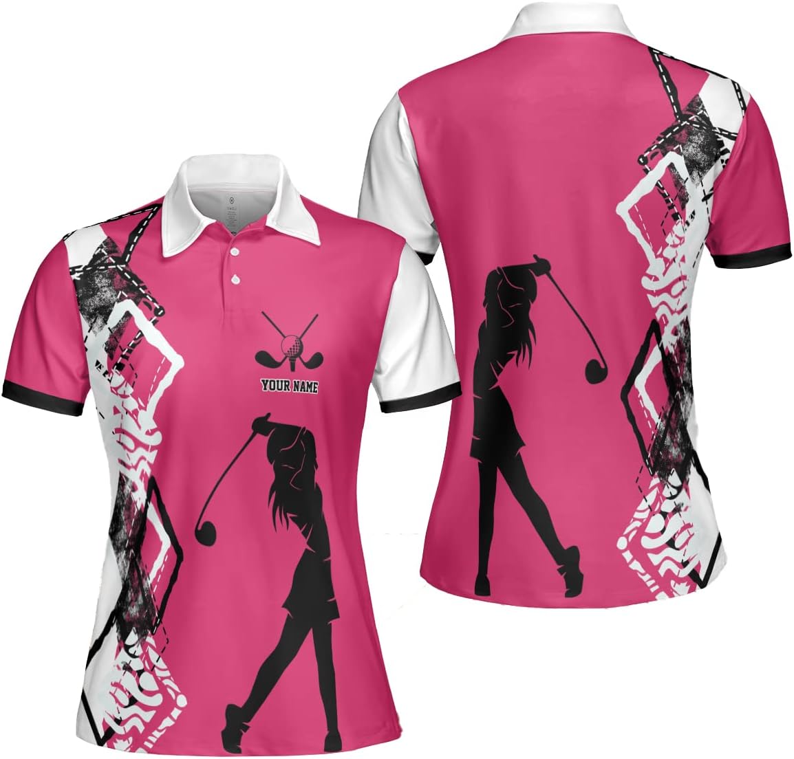 Personalized Women's Golf Polo Shirts, Golf Polo Short Sleeve Sport Activewear, Polo Gifts for Mothers Day 2023 (PL46)