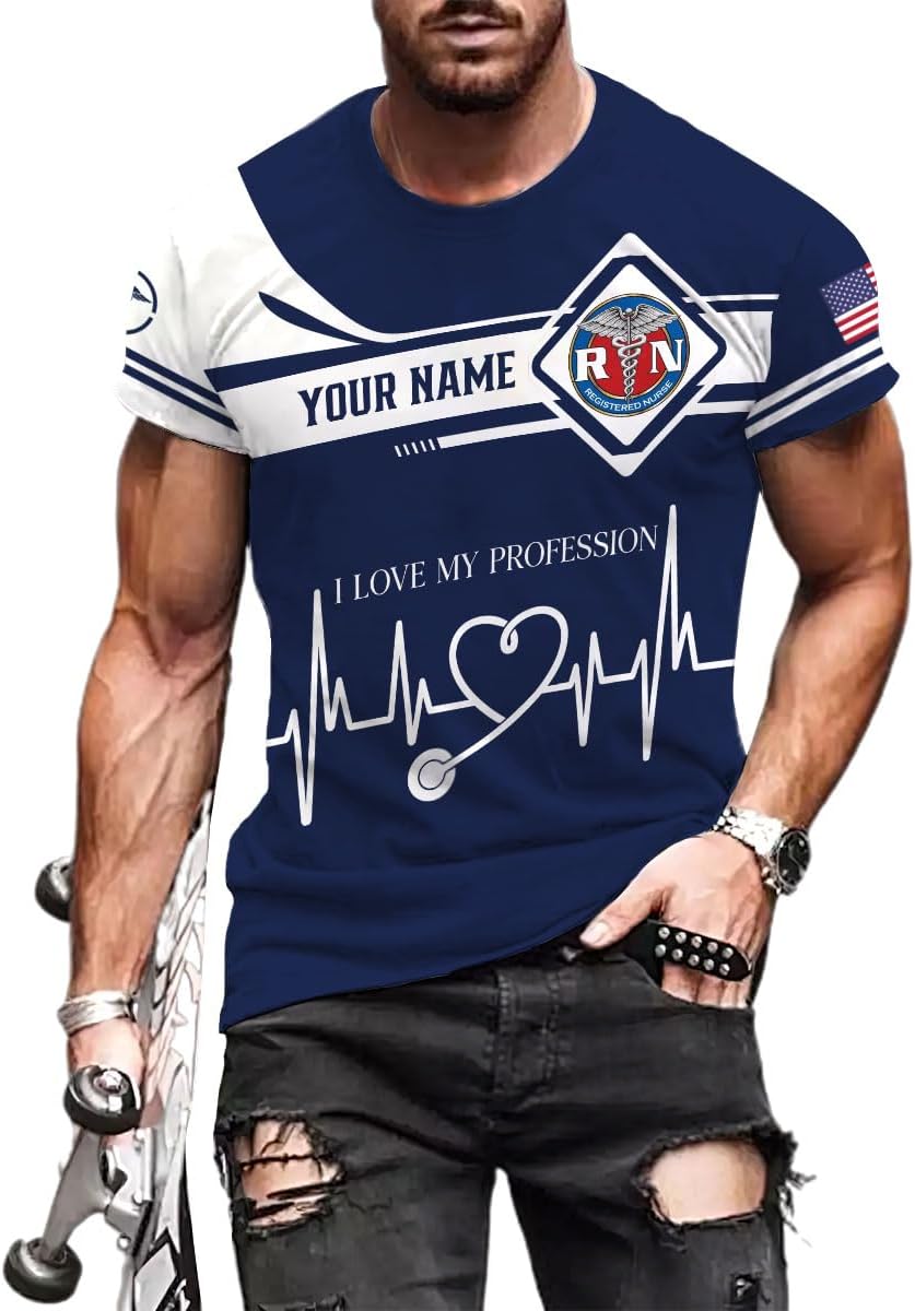 MoonArt Personalized Name Nurse Shirt Nurse Gifts Nurse Graduation Gift Funny Nurse T-Shirt Gift, Nursing Emergency Shirts