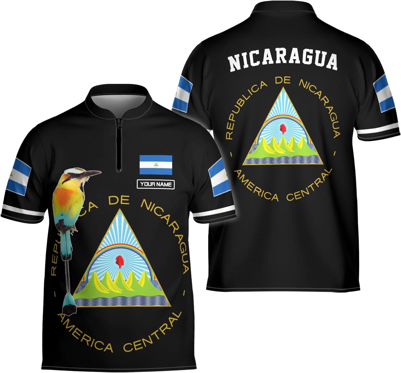 Mostprints Customized Nicaragua Jersey Shirt for Men Women Personalized Nicaraguan Jerseys with Name Nicaragua Shirts Unisex