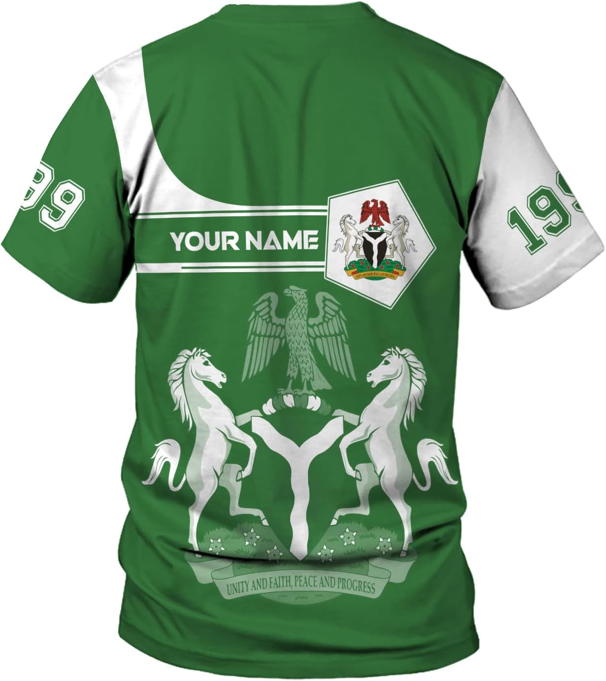 AOVL Personalized Nigeria Shirts Nigerian Flag Shirts Nigeria Flag Nigerian Pride Gift T-Shirt Nigerian Pride Shirt 3D S-5XL