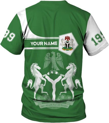 AOVL Personalized Nigeria Shirts Nigerian Flag Shirts Nigeria Flag Nigerian Pride Gift T-Shirt Nigerian Pride Shirt 3D S-5XL