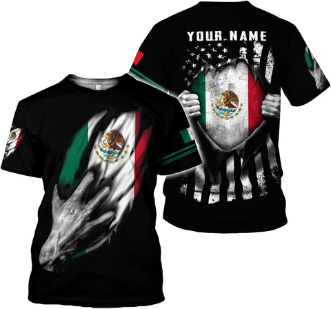 Personalized Name Mexican Shirts for Men, Customized Mexico Shirts for Men, Mexico Shirts for Women Mexico Shirt Eagle Flag