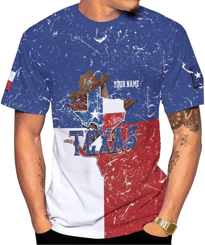 Mostprints Personalized Name Texas Flag and Map Dont Mess with Texas Shirts 3D Unisex Shirt for Men Women Adult Size S-5XL