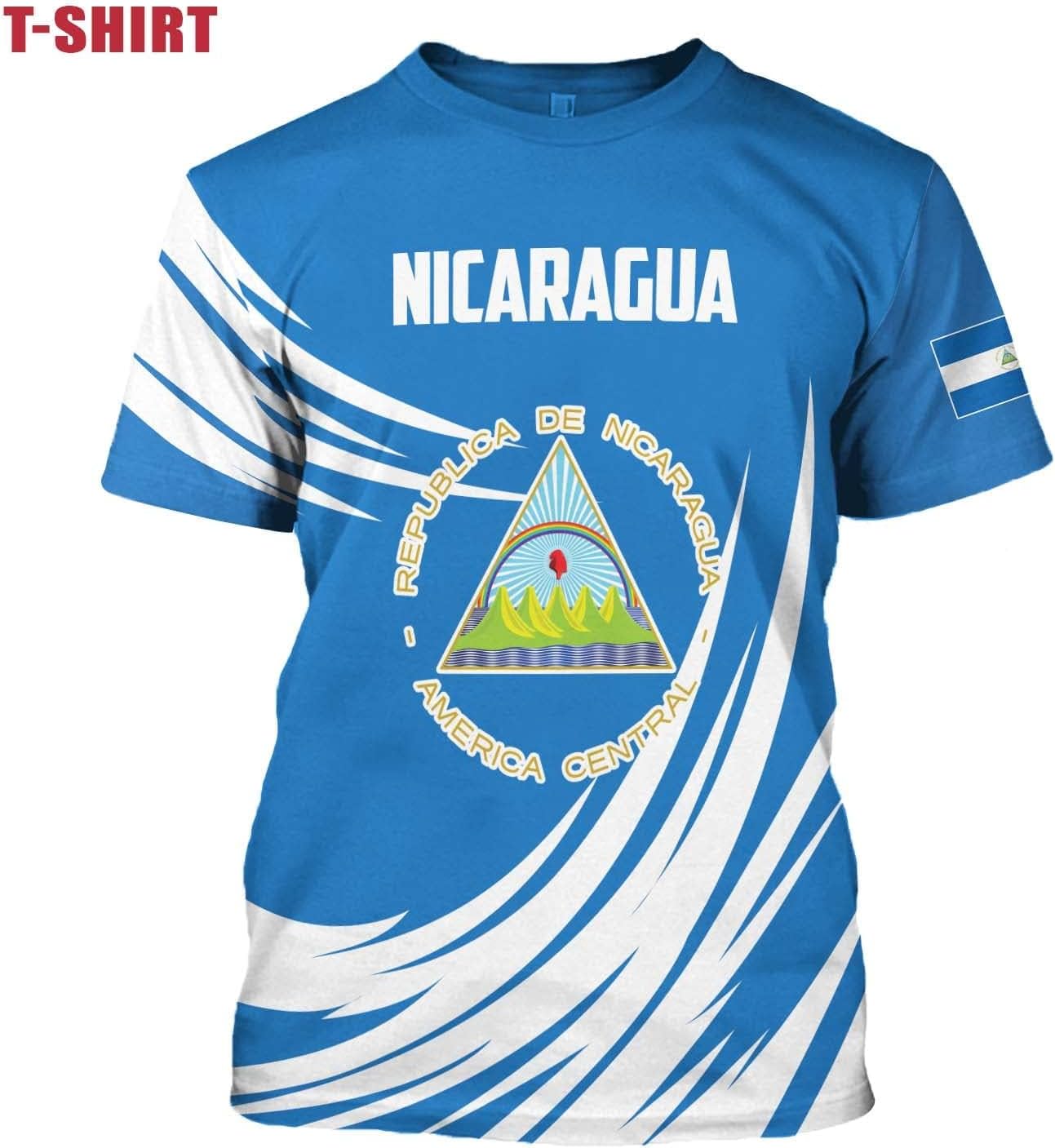 Personalized Nicaragua Shirt Custom Nicaragua Flag Lion Shirt for Men & Women Nicaraguan Camisas T-Shirt, Nicaragua Tshirt