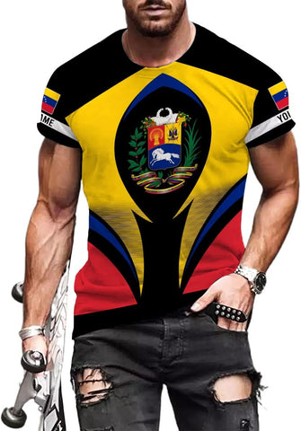 Royal Fight Personalized Coat of Arms Shirt with Venezuela Flag - Pride Shirts for Men & Women