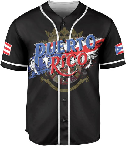 Personalized Puerto Rico Baseball Shirt,Customized Team Name Puerto Rican Baseball Jersey for Men,Women S-5XL