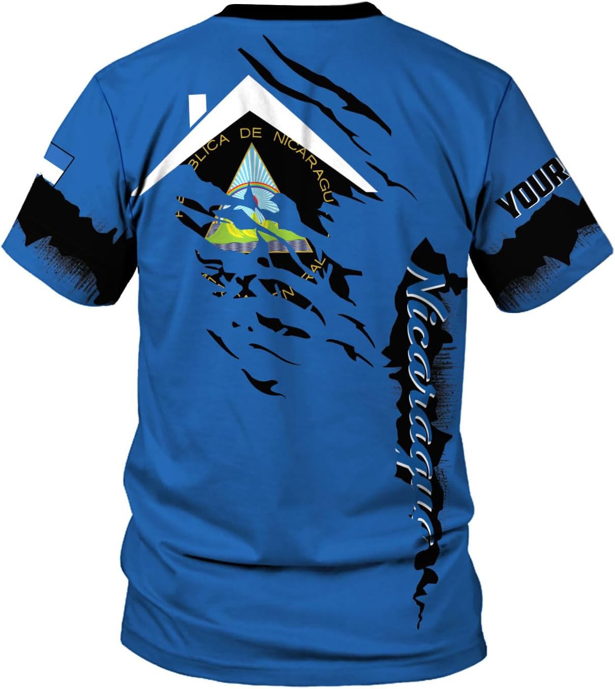 Mostprints Personalized Nicaragua Shirt 3D, Nicaragua Flag Shirts, Nicaraguan Camisas T-Shirt, Unisex Shirts for Men Women