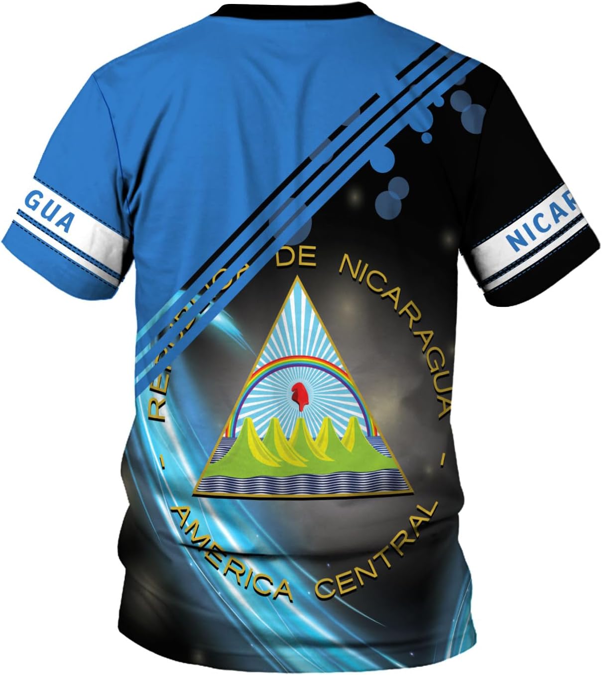 Mostprints Personalized Nicaragua Shirt 3D, Nicaragua Flag Shirts, Nicaraguan Camisas T-Shirt, Unisex Shirts for Men Women