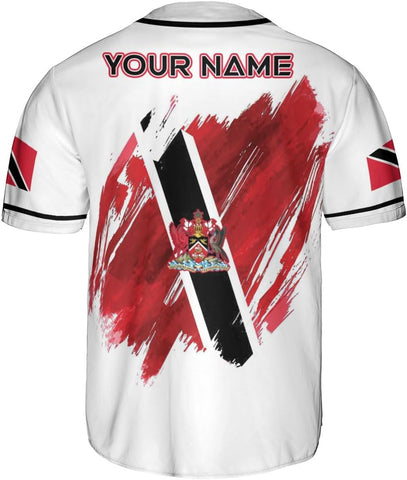 Podagree Personalized Trinidad & Tobago Baseball Jersey, Trinidad and Tobago Proud Flag Shirt Coat of Arms Gift Men Women
