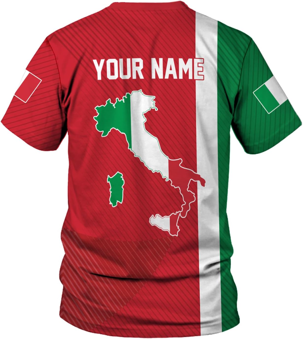 Personalized Name Italy Shirt 3D All Over Print, Italia T-Shirt, Roma Shirt, Italy Flag Pride Camisa for Italian (ITA 6)