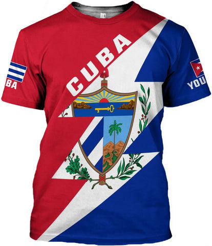 Ligthuy Personalized Name Cuba Shirt 3D, Cuban Tshirts for Men and Women, Cuba Flag Shirt, Sweatshirt, Hoodies, Zip Hoodies