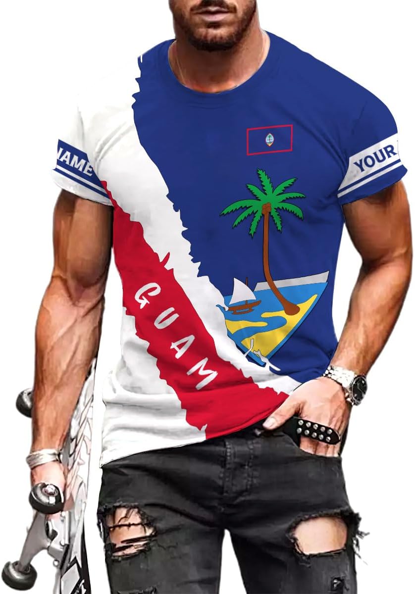 MoonArt Personalized Guam Shirt - Guahan Pride Tshirt for Men & Women - Guam Gifts Tee