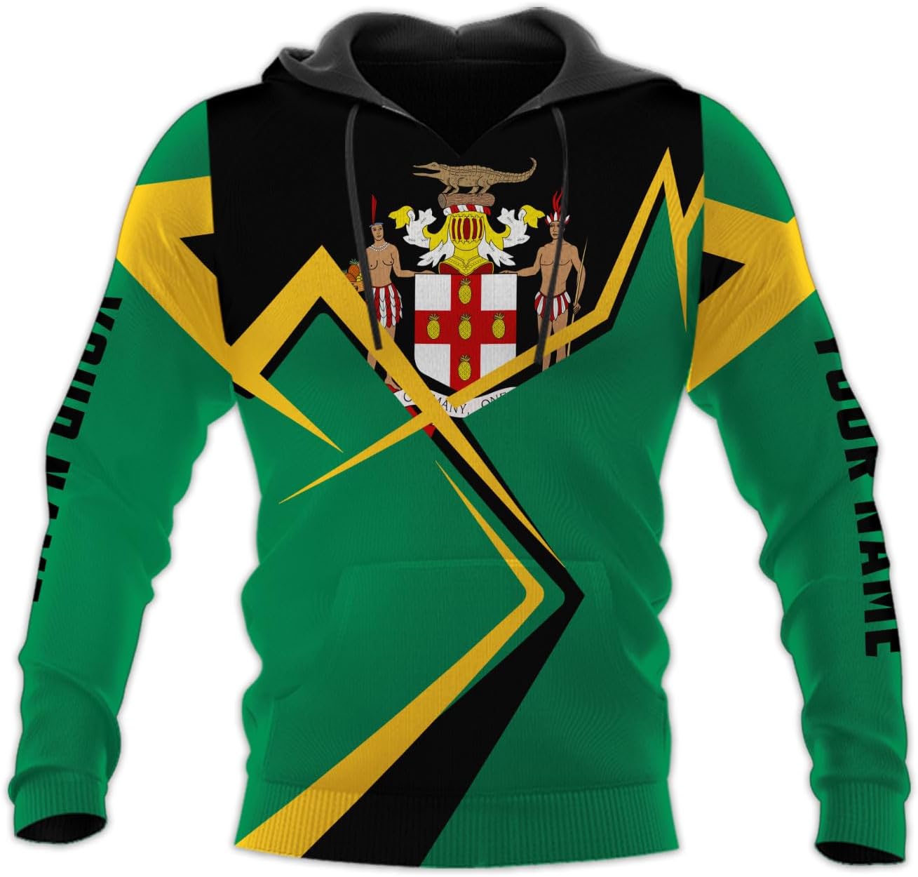 Mostprints Personalized Jamaica Hoodie Camisa Jamaica Hoodies Jamaica Sweaters Shirts Men & Women Jamaican Pride Shirt Gifts