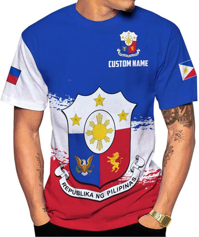 Personalized Philippines Shirts Filipino T Shirt Philippines Flag T-Shirt Filipino Philippine Flag Shirt Pinoy Flag