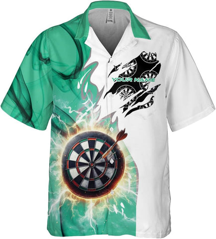 Personalized Name Darts 3D Hawaiian Shirt Unisex S-5XL Gift for Darts Player Dart Shirts for Men Custom Darts Shirts for Men