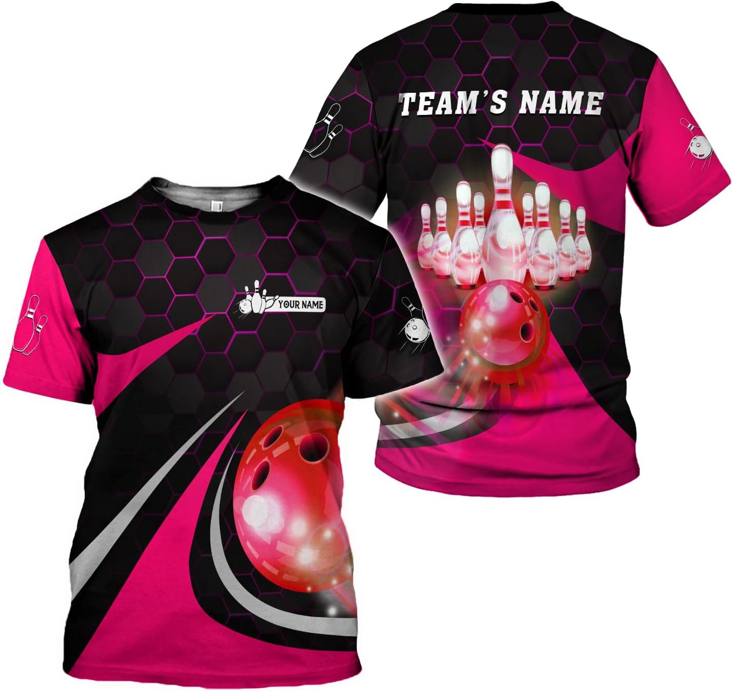 Rivelus Custom 3D Bowling Shirts Personalized for Men and Women - Unique Team Shirt & Gifts for Bowling Lovers