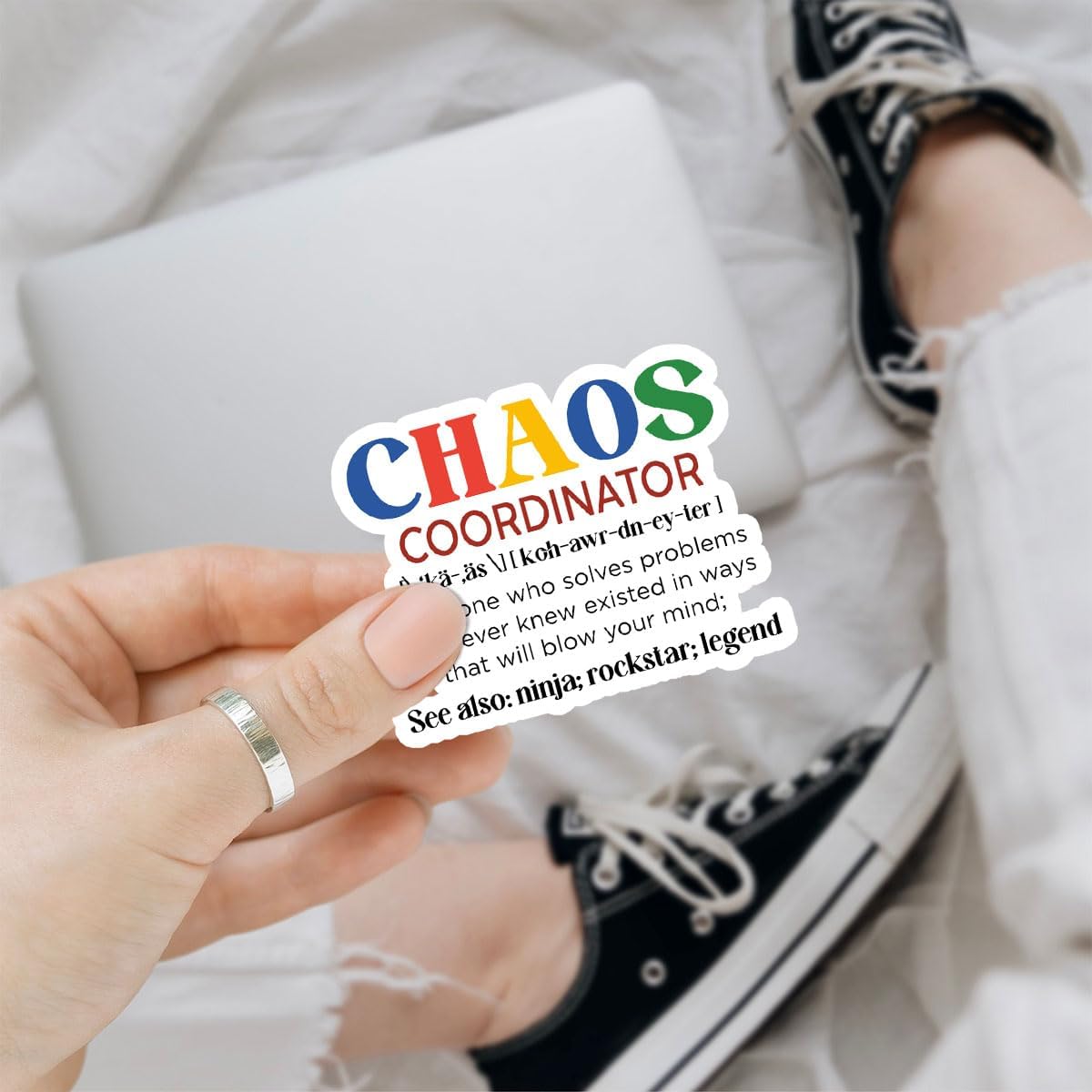 3 Pcs Chaos Coordinator Sticker, Production Coordinator Sticker, Chaos Coordinator Water Bottle, Funny Office Stickers - Vinyl Stickers 3 Inches for Water Bottles Laptop Phone Car Window Helmet