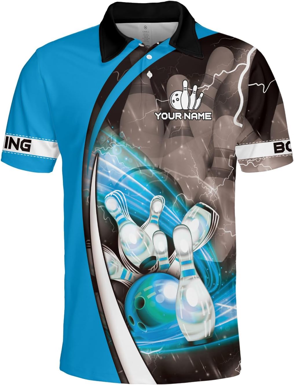 Custom Bowling Polo Shirt Personalized 3D Team Name Bowling Shirts for Men Women Jersey Unisex Bowler Short Sleeve Gift Tee