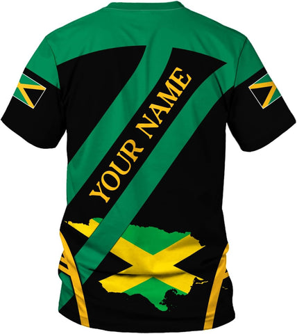 Personalized Jamaica Shirt Custom Jamaica Flag Lion Shirt for Men and Women, Jamaican Pride T-Shirt, Jamaica Tshirt Jamaicana