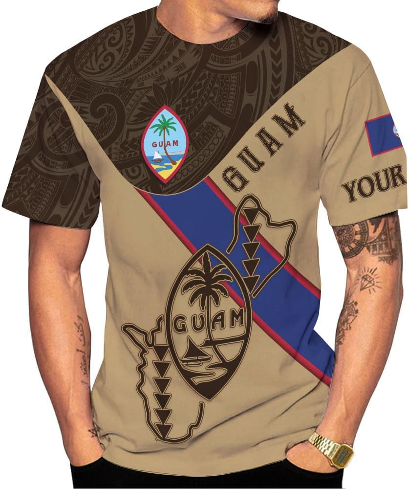 MoonArt Personalized Guam Shirt - Guahan Pride Tshirt for Men & Women - Guam Gifts Tee