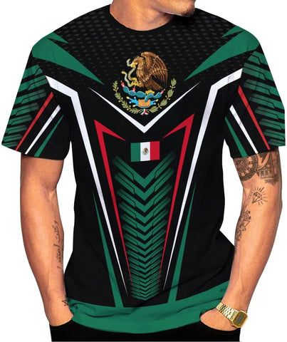 Mostprints Personalized Name Mexican Shirts for Men 3D, Customized Mexico Shirts for Men, Mexico Shirts for Women Mexico Shirt1
