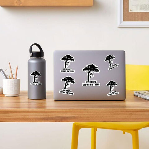 3 Pcs My Money Grows On Trees Stickers Funny Arborist Climber Logger Clearance Trimmer Lumberjack Chainsaw My Money Grow On Tree Stickers Laptop Bottle Phone Car Helmet Hard Hat Funny Gifts 3"x3"