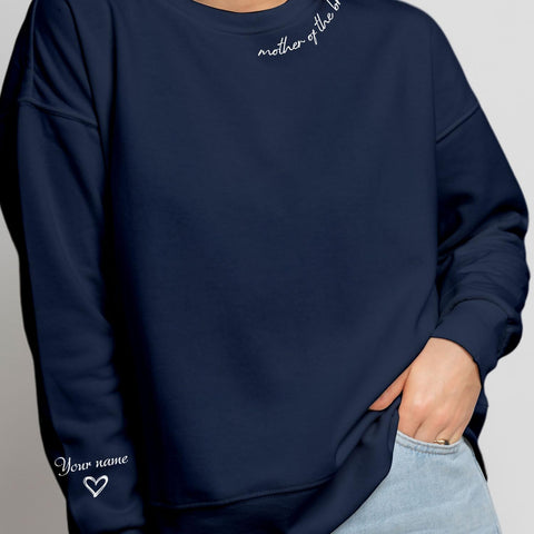 Personalized Mother of The Bride Shirt, Mother of The Groom Shirt, Mother of The Bride Sweatshirt for Women, Bride Mom