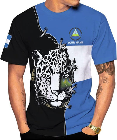 Personalized Nicaragua Shirt Custom Nicaragua Flag Lion Shirt for Men & Women Nicaraguan Camisas T-Shirt, Nicaragua Tshirt