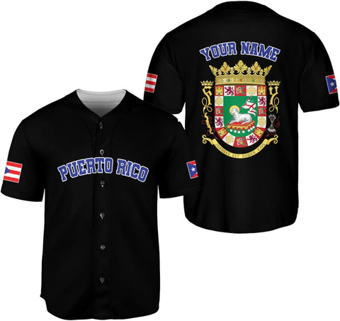 Personalized Puerto Rico Baseball Shirt,Customized Team Name Puerto Rican Baseball Jersey for Men,Women S-5XL