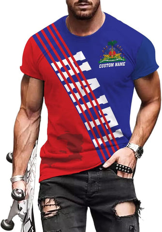 Personalized Haiti 3D Shirt, Haitian Flag Shirt, Haitian Shirt for Women, Haitian Outfit for Men, Ayiti 1804 Haitian Pride