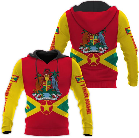 Personalized Name Grenada Shirts for Men, Grenada Shirts for Women, Proud Grenadan Shirts, Grenadian Flag Pride Shirt
