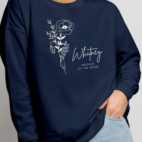 Personalized Mother of The Bride Shirt, Mother of The Groom Shirt, Mother of The Bride Sweatshirt for Women, Bride Mom