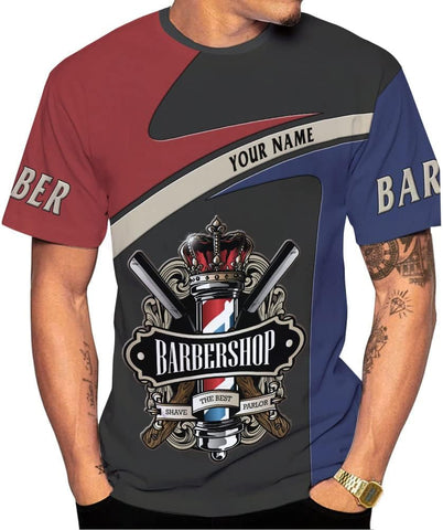 MAPrints Personalized Barber 3D All Over Printed Shirt Haircutting Hairstylist Funny T Shirt Gift