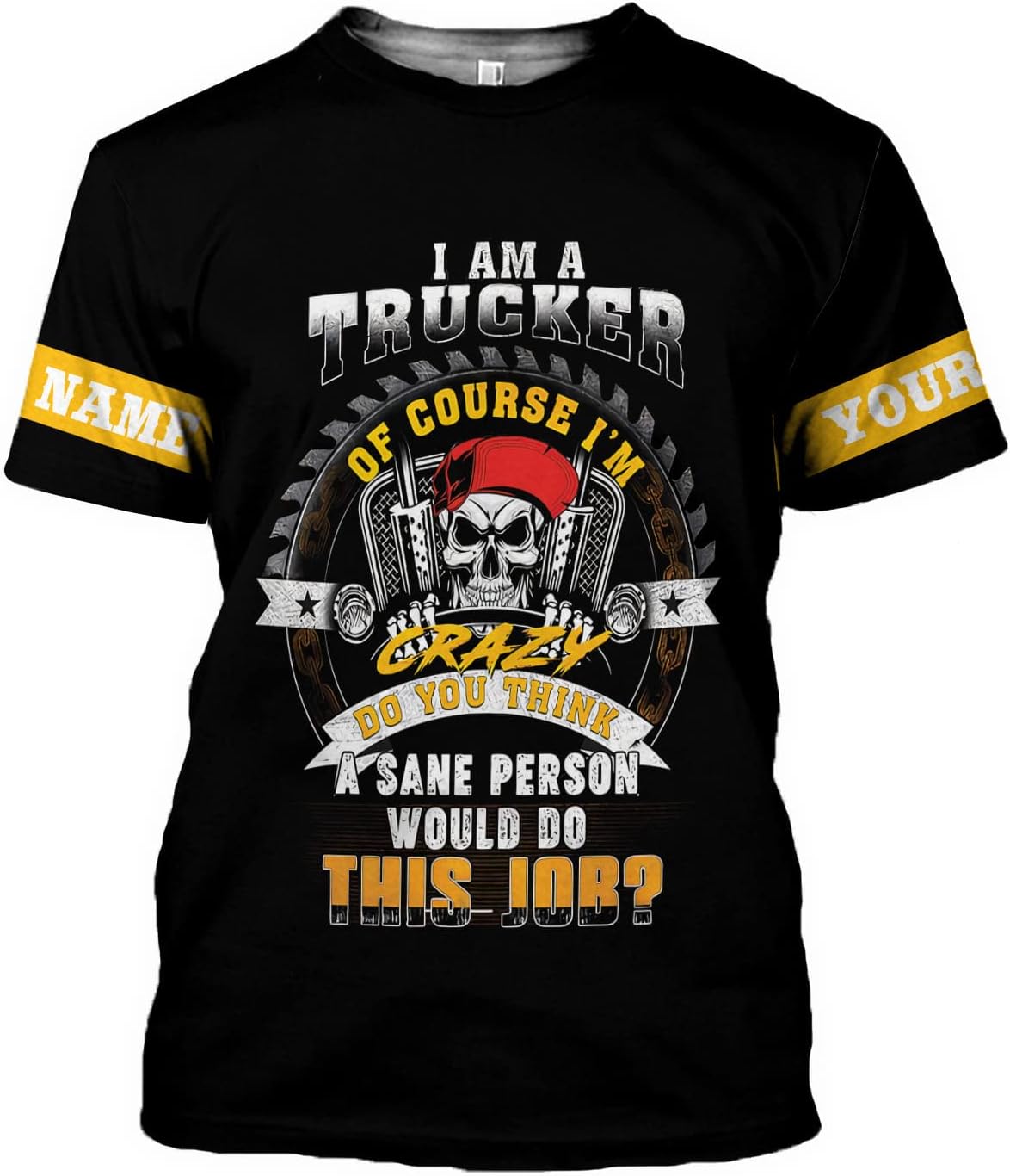 Personalized Trucker Shirt Custom US Flag Truck Driver T-Shirt Funny Trucker Gift 3D Hoodie for Men & Women Trucking Diesel