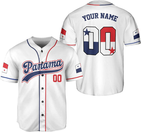 Personalized Panama Baseball Jersey Camisa Shirt, Panamanian Flag Jersey, Panamanian Pride Jersey for Men and Women