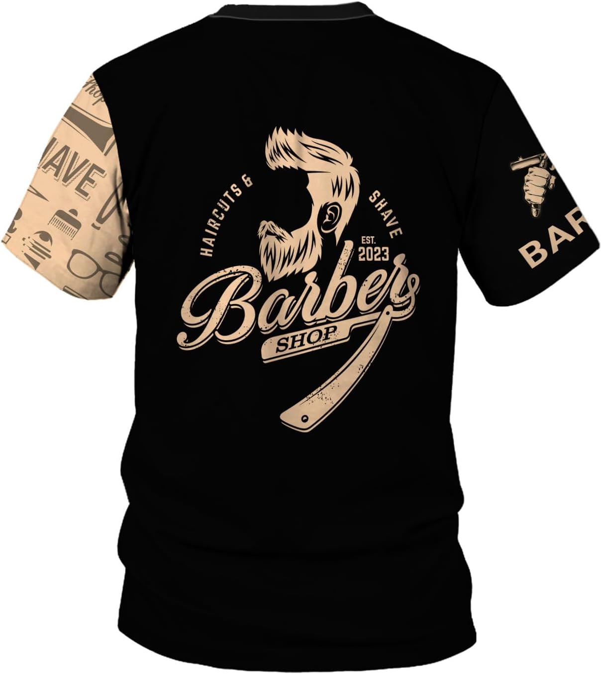 Personalized Name Barber 3D All Over Printed Shirts for Men & Women, Hair Stylist Shirt Gift for Barbershop