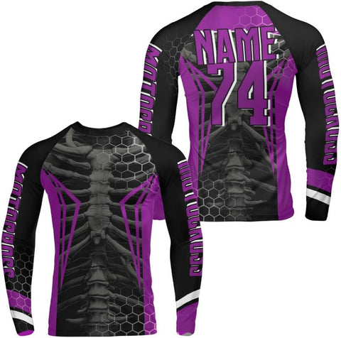 Custom Motocross Racing Long Sleeve Rash Guard Shirt Dirtbike Shirt Motocross Costumes Custom Dirt Bike Jersey for Men