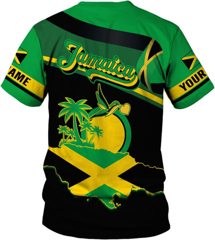 Suseaz Custom Jamaica Shirts for Women and Mens - Personalized Jamaica Flag Shirt Gift for Jamaica Men