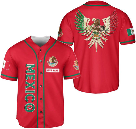 RoyalBro Personalized Mexico Baseball Jersey, Mexican Jersey for Men & Women, Mexican Flag Jersey, Mexico Shirt Camisas