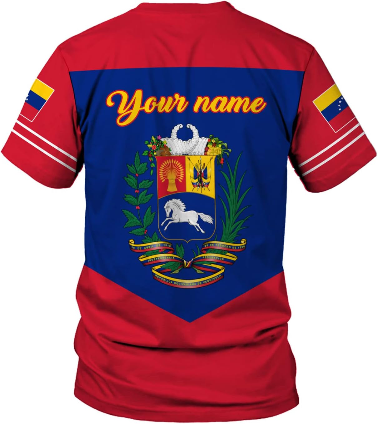 Royal Fight Personalized Coat of Arms Shirt with Venezuela Flag - Pride Shirts for Men & Women