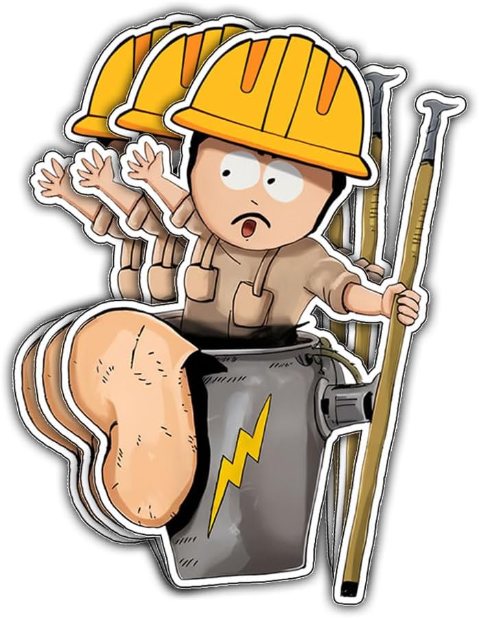 3 Pcs Lineman Full Bucket Sticker, Hard Hat Sticker, Funny Hardhat Sticker; NO Bucket Bunnies Sticker for Toolbox Instruction Helmet Welder Water Bottle Tumbler Phone Case Cars Gifts for Adults 3"x3"