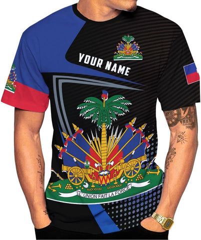 Mostprints Personalized Haiti Shirt 3D, Haitians Flag Pride Shirt, Haiti Shirts for Men & Women, Haitian Pride Tshirt S-5XL