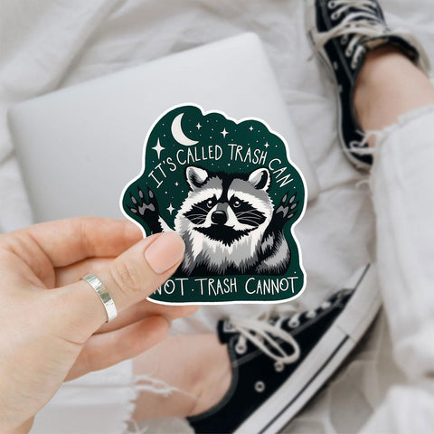 (3PCs) It's Called Trash Can Not Trash Cannot Sticker, Racoon Sticker, Trash Panda Sticker, Humor Motivational Mental Health Vinyl Sticker - Stickers For Laptop Water Bottle Phone Car Window Helmet 3"